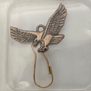Vintage American Bald Eagle Bronze Zipper Pull Charm